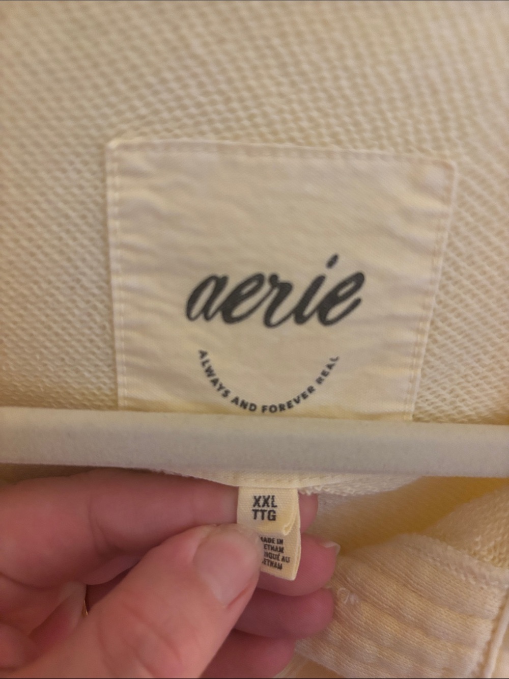aerie butter Yellow Popover Polo Sweatshirt - Picture 2 of 5